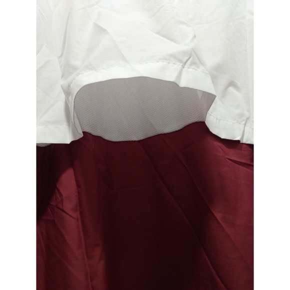 Nike 1/2 Zip White Maroon Coaches Jacket Windbreaker Men's XXL - Picture 16 of 16